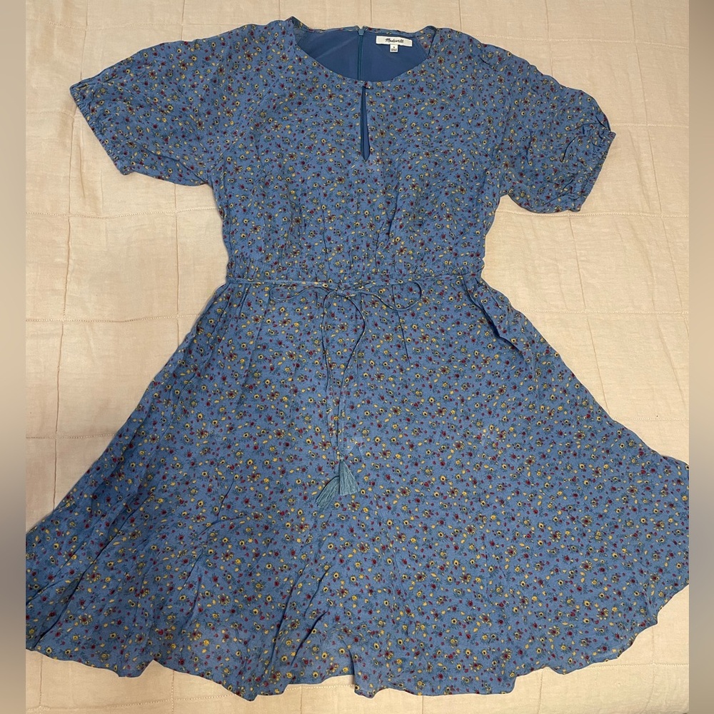 Madewell, Blue Floral Mini Dress